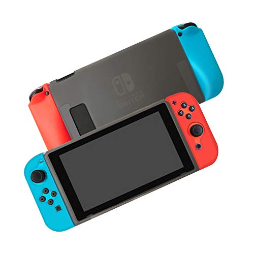 Coholl Silikon schutzhülle für Nintendo Switch, Griffabdeckung mit Stoßdämpfung und kratzfestem Design, trennbare Schutzhülle(Blau+ Grau+Rot) von Coholl