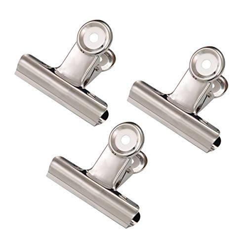 Große Metall-Scharnier-Clips, Coideal 20 Pack 2 Zoll Silber Bulldog Büroklammer Klemme/Geld Datei Binder Clips für Bilder, Fotos, Home Büromöbel und Bürobedarf (51mm) von Coideal