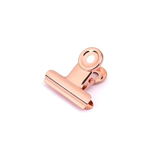 Kleine Bulldogge Büroklammern, Coideal 30 Stück Metall Binder Clips Datei Papiergeld Klemmen für Tags Taschen, Geschäfte, Büro und Küche zu Hause (Rose Gold, 22mm) von Coideal