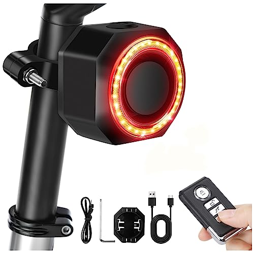 Coikes Fosmon Fahrradalarm, wiederaufladbar, USB, Alarm, Scooter, Motorrad, kabellos, mit Fernbedienung, Alarm für Auto, Empfindlichkeit, verstellbar, 110 dB für Fahrzeug, Roller, E-Bike von Coikes