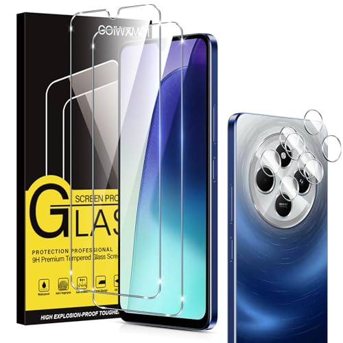 Coiwxmoi [2+2 Stück Panzer Schutz Glas für Xiaomi Redmi 14C, 2 Kameraschutz, 2 9H Härte Schutzfolie, Anti-Kratzen Displayschutzfolie,Full Screen Kamera Schutzglasfür Redmi 14C 6,88" von Coiwxmoi