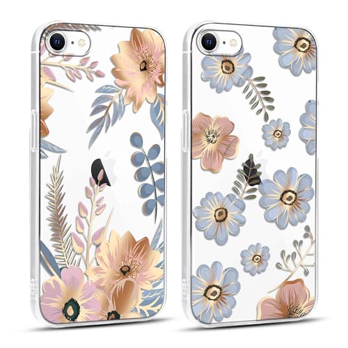 Coiwxmoi 2 Stück Blumen Handyhülle für iPhone 7/8/SE 2020/SE 2022 Hülle, Transparent Aesthetic Muster Handyhülle für Mädchen Frauen Durchsichtig Silikon TPU Bumper Schutzhülle für iPhone SE 3 4,7",02 Coiwxmoi 2 Stück Blumen Handyhülle für iPhone 7/8/SE 2020/SE 2022 Hülle, Transparent Aesthetic Muster Handyhülle für Mädchen Frauen Durchsichtig Silikon TPU Bumper Schutzhülle für iPhone SE 3 4,7",02 von Coiwxmoi