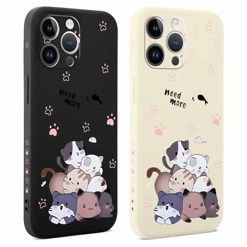 Coiwxmoi 2 Stück Hülle für iPhone 14 Pro Max 6,7 Zoll, Aesthetic Muster Design Mädchen Frauen Handyhülle, Weich Silikon Slim Motiv Stoßfest Case Kratzfeste Schutzhülle für iPhone 14 Pro Max, Katze 03 Coiwxmoi 2 Stück Hülle für iPhone 14 Pro Max 6,7 Zoll, Aesthetic Muster Design Mädchen Frauen Handyhülle, Weich Silikon Slim Motiv Stoßfest Case Kratzfeste Schutzhülle für iPhone 14 Pro Max, Katze 03 von Coiwxmoi