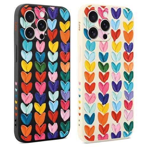 Coiwxmoi 2 Stück Hülle für iPhone 16 Pro Max 6,9 Zoll, Aesthetic Muster Design Mädchen Frauen Handyhülle, Weich Silikon Motiv Stoßfest Case Kratzfeste Süßes Schutzhülle für iPhone 16 Pro Max, Herz 03 Coiwxmoi 2 Stück Hülle für iPhone 16 Pro Max 6,9 Zoll, Aesthetic Muster Design Mädchen Frauen Handyhülle, Weich Silikon Motiv Stoßfest Case Kratzfeste Süßes Schutzhülle für iPhone 16 Pro Max, Herz 03 von Coiwxmoi