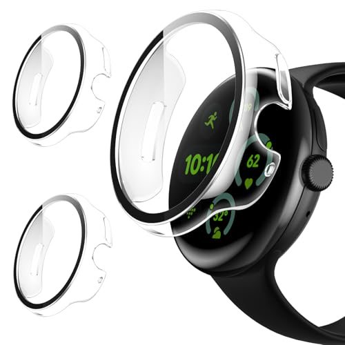 Coiwxmoi 2 Stück Schutzhülle für Google Pixel Watch 3 45mm, Rundum-Stoß- und Kratzschutz Hard PC Hülle, mit HD Displayschutz, Robust und langlebig, Transparent Coiwxmoi 2 Stück Schutzhülle für Google Pixel Watch 3 45mm, Rundum-Stoß- und Kratzschutz Hard PC Hülle, mit HD Displayschutz, Robust und langlebig, Transparent von Coiwxmoi