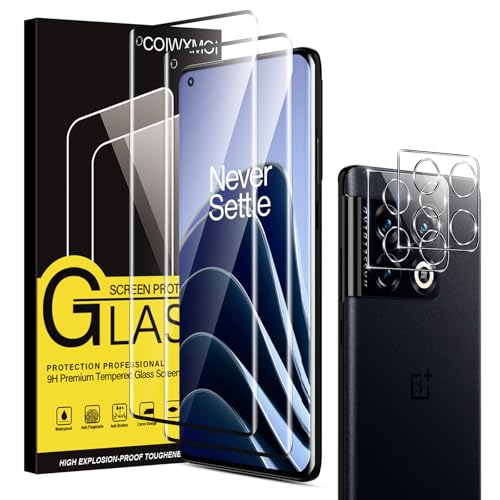 Coiwxmoi 4 Stück Schutzfolie für Oneplus 10 Pro 5G 6,7" Panzer Schutz Glas,2 Stück Schutzglas + 2 Stück Kameraschutz, HD Klar Glas Displayschutz, 9H Härte Schutzfolie,Ultrabeständig Displayschutzfolie von Coiwxmoi