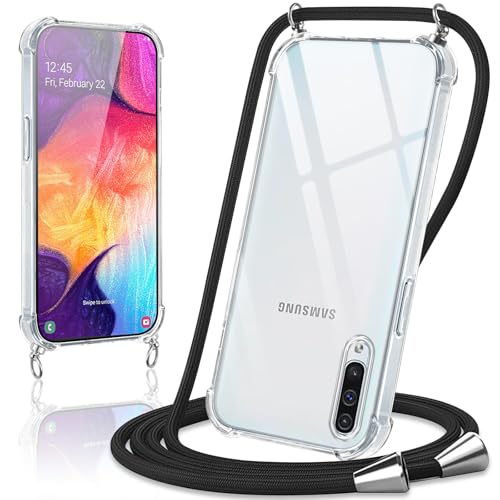 Coiwxmoi Handykette Handyhülle für Samsung Galaxy A50 / A30S /A50s Hülle mit Band 6,4",Transparent Case mit Kette Abnehmbar zum Umhängen Kordel Schutzhülle,Weich Silikon TPU Stoßfest Cover,Schwarz Coiwxmoi Handykette Handyhülle für Samsung Galaxy A50 / A30S /A50s Hülle mit Band 6,4",Transparent Case mit Kette Abnehmbar zum Umhängen Kordel Schutzhülle,Weich Silikon TPU Stoßfest Cover,Schwarz von Coiwxmoi