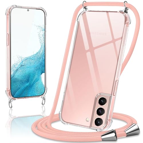 Coiwxmoi Handykette Handyhülle für Samsung Galaxy S22 5G Hülle mit Band 6.1",Transparent Case mit Kette Abnehmbar zum Umhängen Kordel Schutzhülle,Weich Silikon TPU Stoßfest Cover,Roségold Coiwxmoi Handykette Handyhülle für Samsung Galaxy S22 5G Hülle mit Band 6.1",Transparent Case mit Kette Abnehmbar zum Umhängen Kordel Schutzhülle,Weich Silikon TPU Stoßfest Cover,Roségold von Coiwxmoi