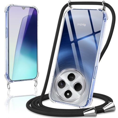 Coiwxmoi Handykette Handyhülle für Xiaomi Redmi 14C Hülle mit Band 6.88",Transparent Case mit Kette Abnehmbar zum Umhängen Kordel Schutzhülle,Weich Silikon TPU Stoßfest Cover für Redmi 14C,Schwarz Coiwxmoi Handykette Handyhülle für Xiaomi Redmi 14C Hülle mit Band 6.88",Transparent Case mit Kette Abnehmbar zum Umhängen Kordel Schutzhülle,Weich Silikon TPU Stoßfest Cover für Redmi 14C,Schwarz von Coiwxmoi