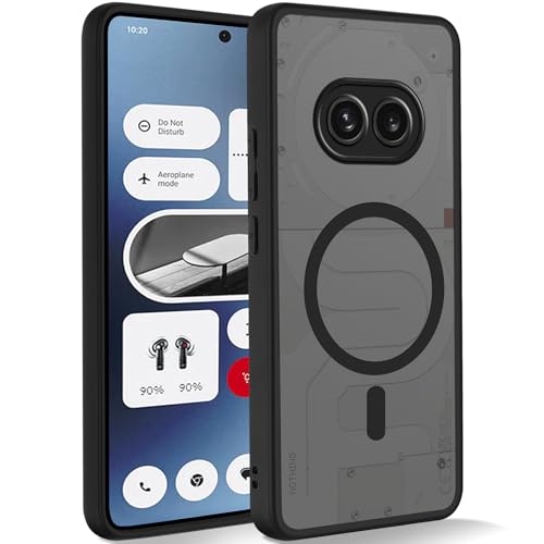 Coiwxmoi Magnetisch Hülle für Nothing Phone 2A/2A Plus 6.7",Kompatibel mit Magsafe,Matt Transluzente Handyhülle PC Rückseite + TPU Silikon Schutzhülle Anti-Fingerabdruck,Schwarz von Coiwxmoi