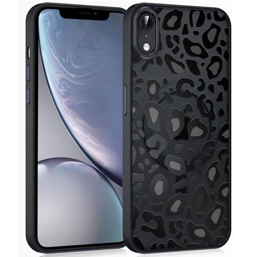 Coiwxmoi Magnetische Handyhülle für iPhone XR 6,1" Hülle, Kompatibel mit MagSafe, Aesthetic Leopard Muster Transluzente Mädchen Case, Matte PC Dünn TPU Bumper Stoßfest Kratzfest Schutzhülle-Schwarz 01 von Coiwxmoi
