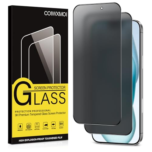 Coiwxmoi Matt Sichtschutz Panzer Schutz Glas für iPhone 15 Pro,Matte Anti-Spähen Sichtschutzfolie 9H Härte HD Anti-Spy Schutzfolie Blendschutz Anti-Fingerabdruck Kratzfest Panzerfolie,2 Stück Coiwxmoi Matt Sichtschutz Panzer Schutz Glas für iPhone 15 Pro,Matte Anti-Spähen Sichtschutzfolie 9H Härte HD Anti-Spy Schutzfolie Blendschutz Anti-Fingerabdruck Kratzfest Panzerfolie,2 Stück von Coiwxmoi
