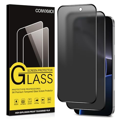 Coiwxmoi Matt Sichtschutz Panzer Schutz Glas für iPhone 16 Pro,Matte Anti-Spähen Sichtschutzfolie 9H Härte HD Anti-Spy Schutzfolie Blendschutz Anti-Fingerabdruck Kratzfest Panzerfolie,2 Stück Coiwxmoi Matt Sichtschutz Panzer Schutz Glas für iPhone 16 Pro,Matte Anti-Spähen Sichtschutzfolie 9H Härte HD Anti-Spy Schutzfolie Blendschutz Anti-Fingerabdruck Kratzfest Panzerfolie,2 Stück von Coiwxmoi