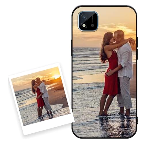 Coiwxmoi Personalisierte Handyhülle für Oppo Realme C11 4G 6,5'', Personalisiert Hülle mit Eigenem Bild Foto Selbst Gestalten Schutzhülle, Individuelle Silikon Case für Oppo Realme C11 4G,Schwarz von Coiwxmoi
