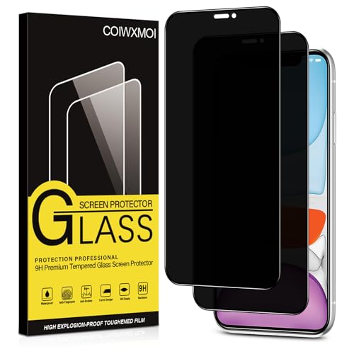 Coiwxmoi Sichtschutz für iPhone 11/XR Anti-Spähen Panzer Schutz Glas Privatsphäre Schutzfolie 9H Härte Kratzfest Bläschenfrei HD Anti Spy Gehärtetes Panzerfolie Blickschutzfolie,2 Stück Coiwxmoi Sichtschutz für iPhone 11/XR Anti-Spähen Panzer Schutz Glas Privatsphäre Schutzfolie 9H Härte Kratzfest Bläschenfrei HD Anti Spy Gehärtetes Panzerfolie Blickschutzfolie,2 Stück von Coiwxmoi