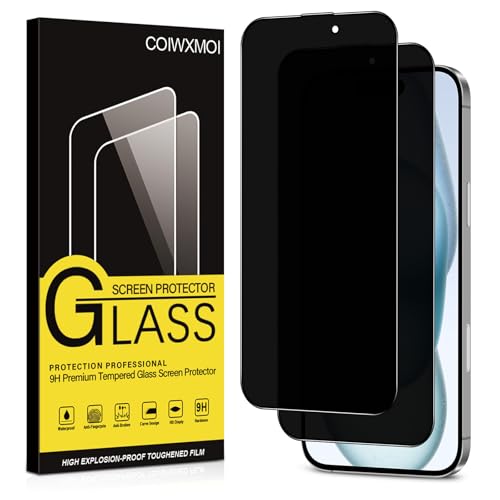 Coiwxmoi Sichtschutz für iPhone 15 Anti-Spähen Panzer Schutz Glas Privatsphäre Schutzfolie 9H Härte Kratzfest Bläschenfrei HD Anti Spy Gehärtetes Panzerfolie Blickschutzfolie,2 Stück Coiwxmoi Sichtschutz für iPhone 15 Anti-Spähen Panzer Schutz Glas Privatsphäre Schutzfolie 9H Härte Kratzfest Bläschenfrei HD Anti Spy Gehärtetes Panzerfolie Blickschutzfolie,2 Stück von Coiwxmoi