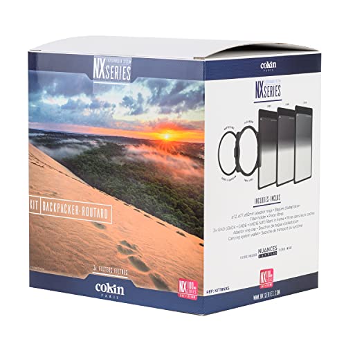 COKIN NX-Series Backpackers-Set mit 100mm Filterhalter + ND64 + GND4 /GND8 /GND16-Soft + 4X Filterrahmen + Tasche + ø72/77/82mm Adapter-Ring + zubehör von Cokin