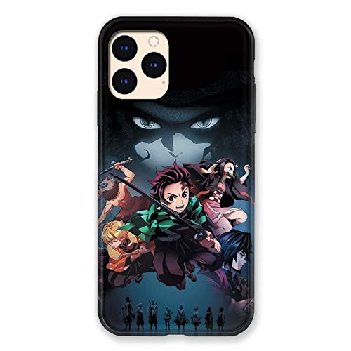 Cokitec Manga Demon Slayer Schutzhülle für iPhone 12, Schwarz von Cokitec