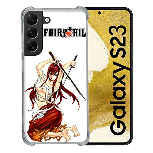 Cokitec Schutzhülle aus Hartglas für Samsung Galaxy S23 Manga Fairy Tail Erza von Cokitec