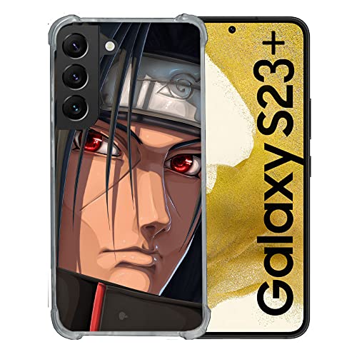 Cokitec Schutzhülle aus Hartglas für Samsung Galaxy S23 Plus, Manga Naruto Itachi Gesicht von Cokitec
