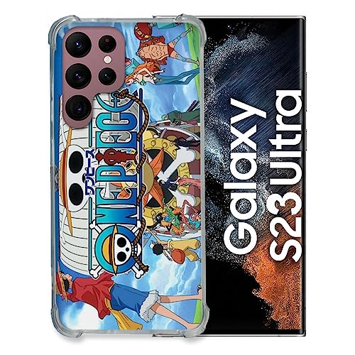 Cokitec Schutzhülle aus Hartglas für Samsung Galaxy S23 Ultra Manga One Piece Sunny von Cokitec