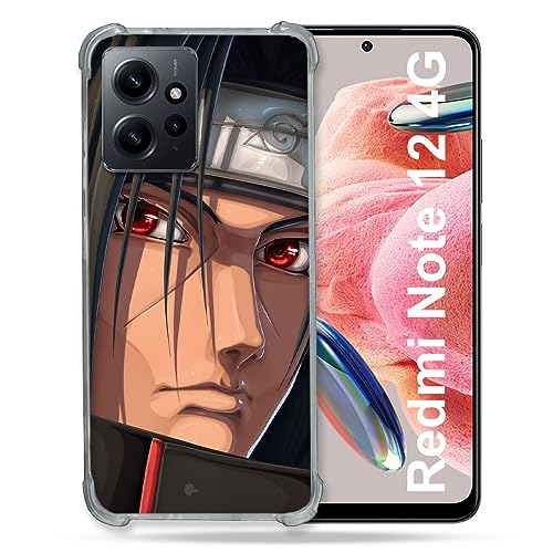 Cokitec Schutzhülle aus Hartglas für Xiaomi Redmi Note 12 4G Manga Naruto Itachi Gesicht von Cokitec