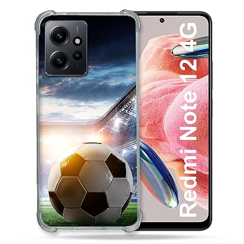 Cokitec Schutzhülle aus Hartglas für Xiaomi Redmi Note 12 4G Sport Fußball Stadion von Cokitec