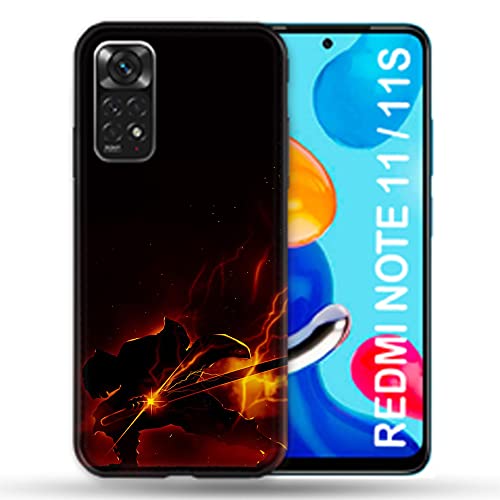 Cokitec Schutzhülle für Xiaomi Redmi Note 11/11S Manga Demon Slayer Electric Mehrfarbig von Cokitec