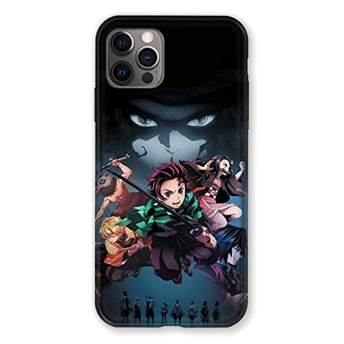 Cokitec Schutzhülle für iPhone 13 Mini (5,4 Zoll), Manga Demon Slayer, Schwarz von Cokitec