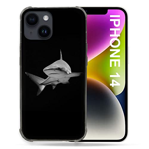 Cokitec Schutzhülle für iPhone 14 (6.1), Motiv: dunkler Hai von Cokitec