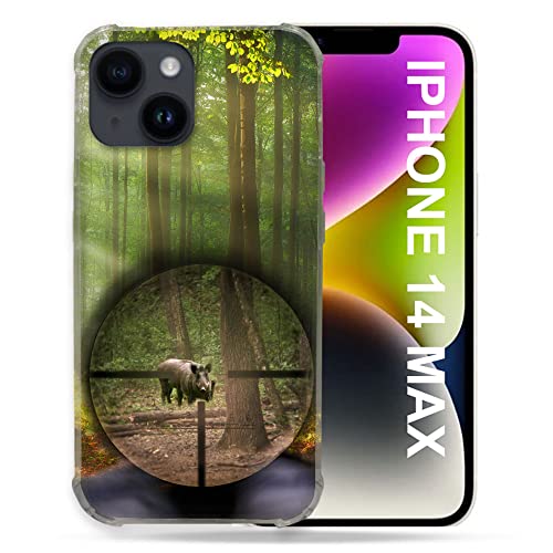 Cokitec Schutzhülle für iPhone 14 Plus (6,7 Zoll), Wildschwein-Jagd, Sucher von Cokitec