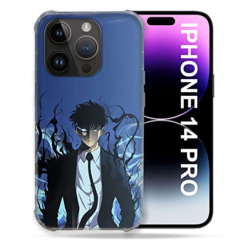 Cokitec Schutzhülle für iPhone 14 Pro (6.1), Manga Solo Leveling Sung, Blau von Cokitec