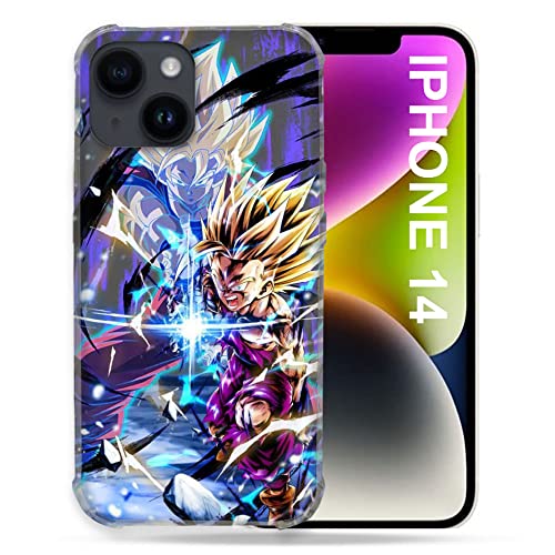 Cokitec Schutzhülle kompatibel mit MagSafe für iPhone 14 (6.1) Manga Dragon Ball Sangohan Duo von Cokitec