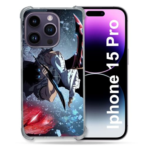 Cokitec Schutzhülle kompatibel mit MagSafe für iPhone 15 Pro (6,1 Zoll), Manga Solo Leveling Sung Schwert von Cokitec