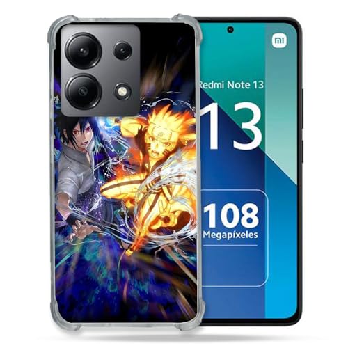 Cokitec Verstärkte Schutzhülle, stoßfest, für Xiaomi Redmi Note 13 4G Manga Naruto VS von Cokitec