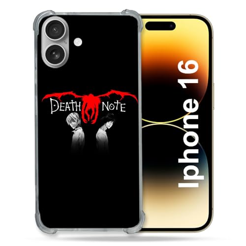 Cokitec Verstärkte Schutzhülle für Apple iPhone 16, Manga Death Note, Schwarz Cokitec Verstärkte Schutzhülle für Apple iPhone 16, Manga Death Note, Schwarz von Cokitec