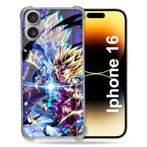 Cokitec Verstärkte Schutzhülle für Apple iPhone 16, Manga Dragon Ball Sangohan Duo Cokitec Verstärkte Schutzhülle für Apple iPhone 16, Manga Dragon Ball Sangohan Duo von Cokitec