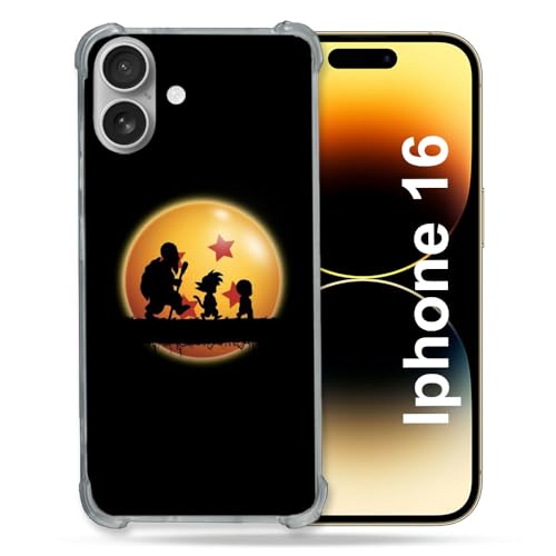 Cokitec Verstärkte Schutzhülle für Apple iPhone 16, Manga Dragon Ball Vintage Cokitec Verstärkte Schutzhülle für Apple iPhone 16, Manga Dragon Ball Vintage von Cokitec