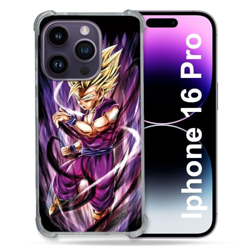 Cokitec Verstärkte Schutzhülle für Apple iPhone 16 Pro Manga Dragon Ball Sangohan, Violett Cokitec Verstärkte Schutzhülle für Apple iPhone 16 Pro Manga Dragon Ball Sangohan, Violett von Cokitec