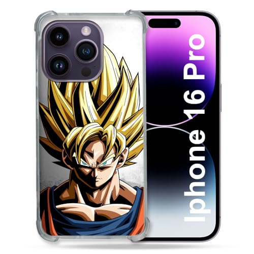 Cokitec Verstärkte Schutzhülle für Apple iPhone 16 Pro Manga Dragon Ball Sangoku Portrait Cokitec Verstärkte Schutzhülle für Apple iPhone 16 Pro Manga Dragon Ball Sangoku Portrait von Cokitec