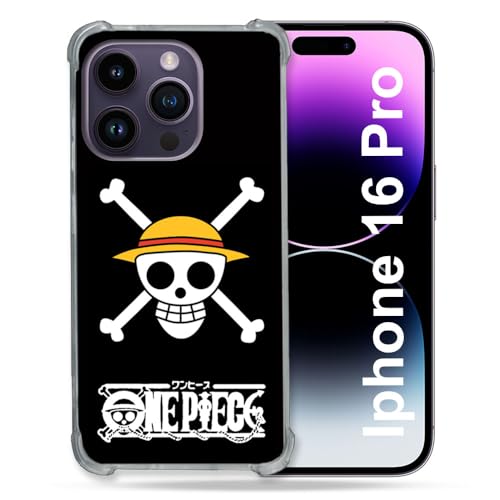 Cokitec Verstärkte Schutzhülle für Apple iPhone 16 Pro Manga One Piece Totenkopf Cokitec Verstärkte Schutzhülle für Apple iPhone 16 Pro Manga One Piece Totenkopf von Cokitec