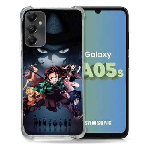 Cokitec Verstärkte Schutzhülle für Samsung Galaxy A05S, Manga, Demon Slayer, Schwarz von Cokitec