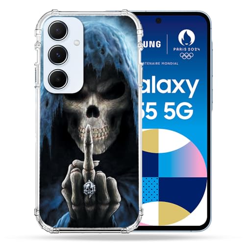 Cokitec Verstärkte Schutzhülle für Samsung Galaxy A55 5G mit Totenkopfmotiv Cokitec Verstärkte Schutzhülle für Samsung Galaxy A55 5G mit Totenkopfmotiv von Cokitec