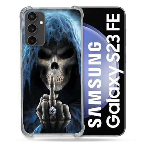 Cokitec Verstärkte Schutzhülle für Samsung Galaxy S23 FE mit Totenkopfmotiv von Cokitec