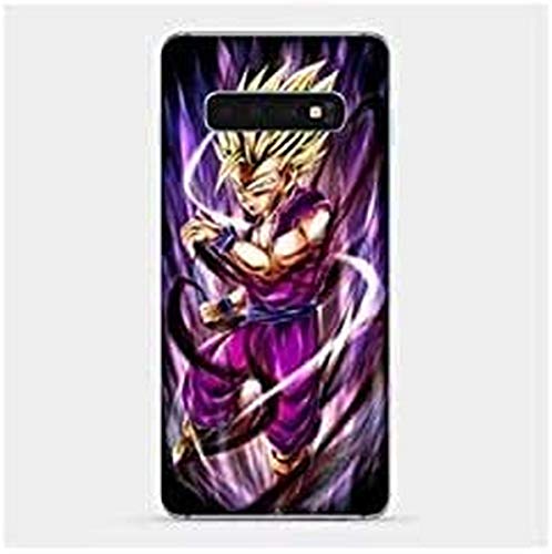 Schutzhülle für Samsung Galaxy S10, Manga, Dragon Ball Sangohan, Violett von Cokitec