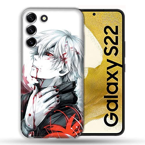 Schutzhülle für Samsung Galaxy S22, Manga Tokyo Ghoul Kaneki, Weiß von Cokitec