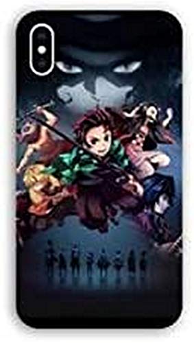Schutzhülle für iPhone XR Manga Demon Slayer, Schwarz von Cokitec
