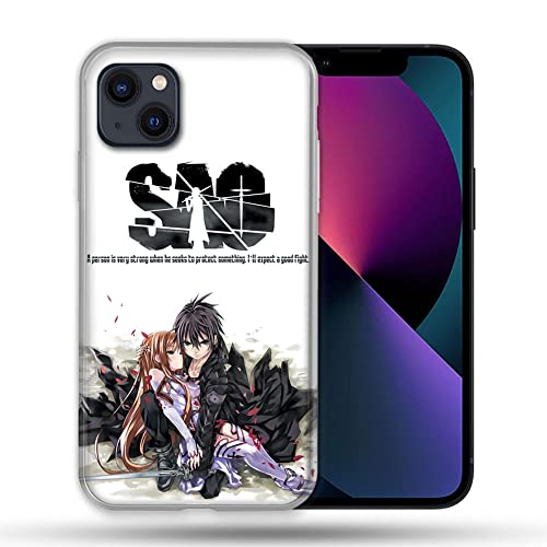 Schutzhülle kompatibel mit Magsafe für Apple iPhone 13 (6,1) Manga SAO Sword Art Online, Weiß von Cokitec