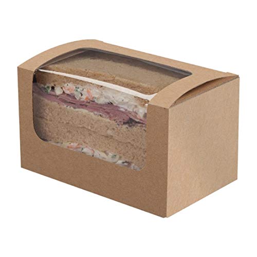 Colpac Kompostierbare Kraft-Sandwich-Packungen mit PLA-Fenster, 500 Stück von ColPac