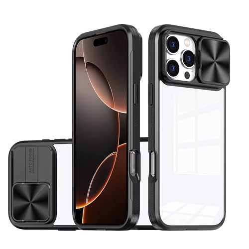 Colala Hülle Kompatibel mit iPhone 16 Pro Max,Kamera Schutz Handyhülle Anti-Rutsch Stoßfest Kratzfest Schutzhülle Weich TPU Silikon und Hard PC Hybrid Transparent Case,Schwarz Colala Hülle Kompatibel mit iPhone 16 Pro Max,Kamera Schutz Handyhülle Anti-Rutsch Stoßfest Kratzfest Schutzhülle Weich TPU Silikon und Hard PC Hybrid Transparent Case,Schwarz von Colala